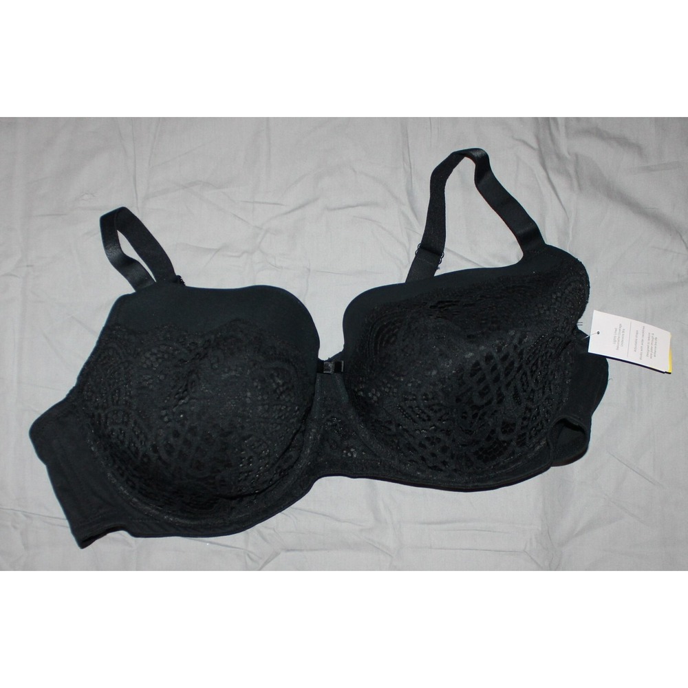 Ladies plus size NWT black colored bra by AUDEN size 46DDD